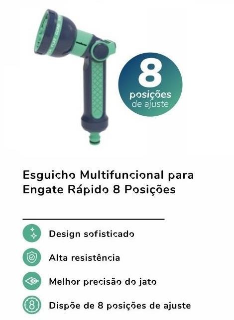 ESGUICHO MULTIFUNC ENGATE RAPIDO 8 POSIC NOVAFORMA